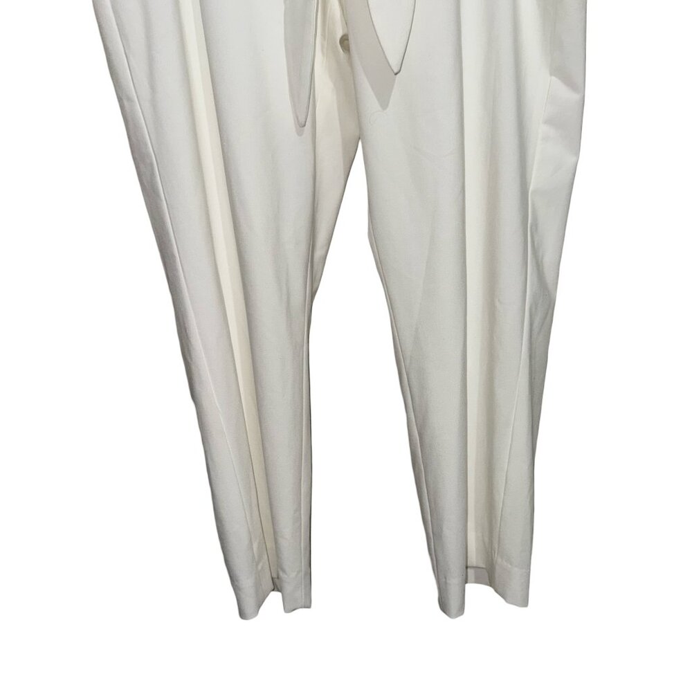 DKNY Women's Soft Ecru Wide Leg With Fabric Belt Pants Sz 16 NWT - Picture 4 of 12